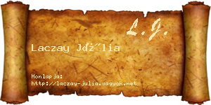Laczay Júlia névjegykártya