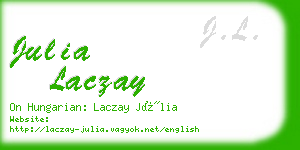 julia laczay business card